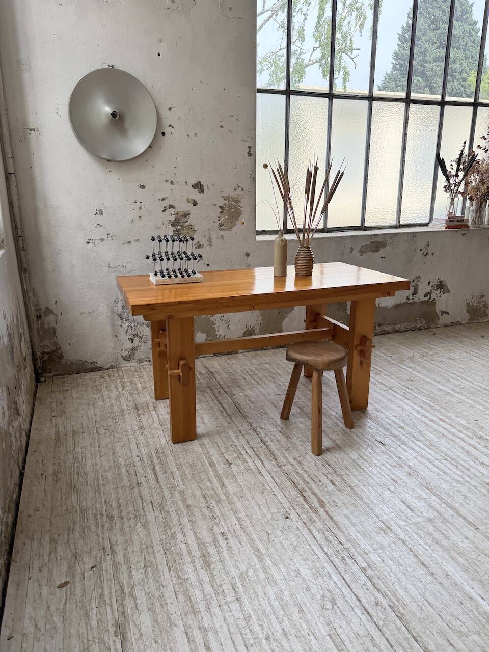 Farmhouse table, mountain furniture from the 50s