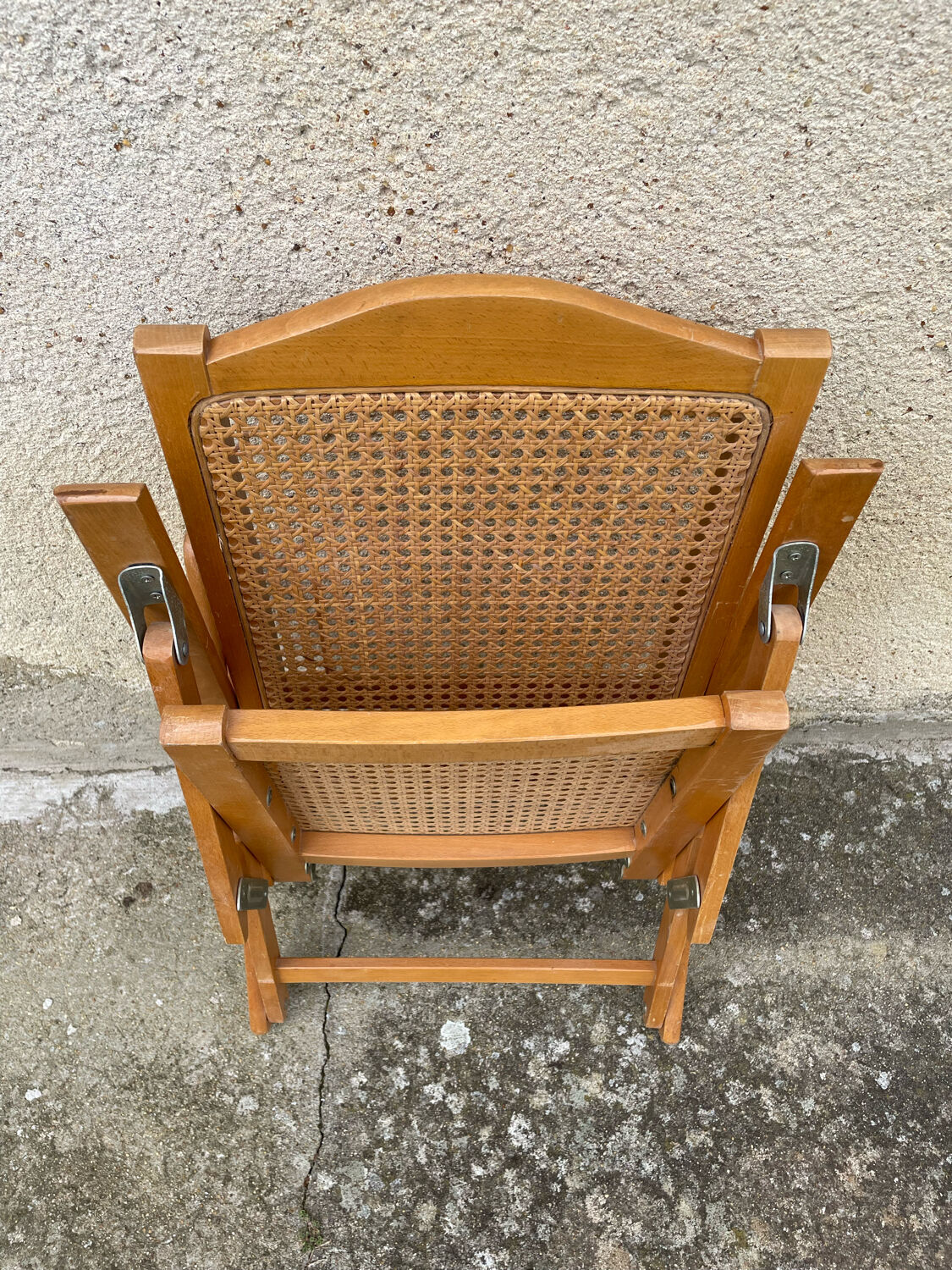 Rocking chair pliant avec cannage
