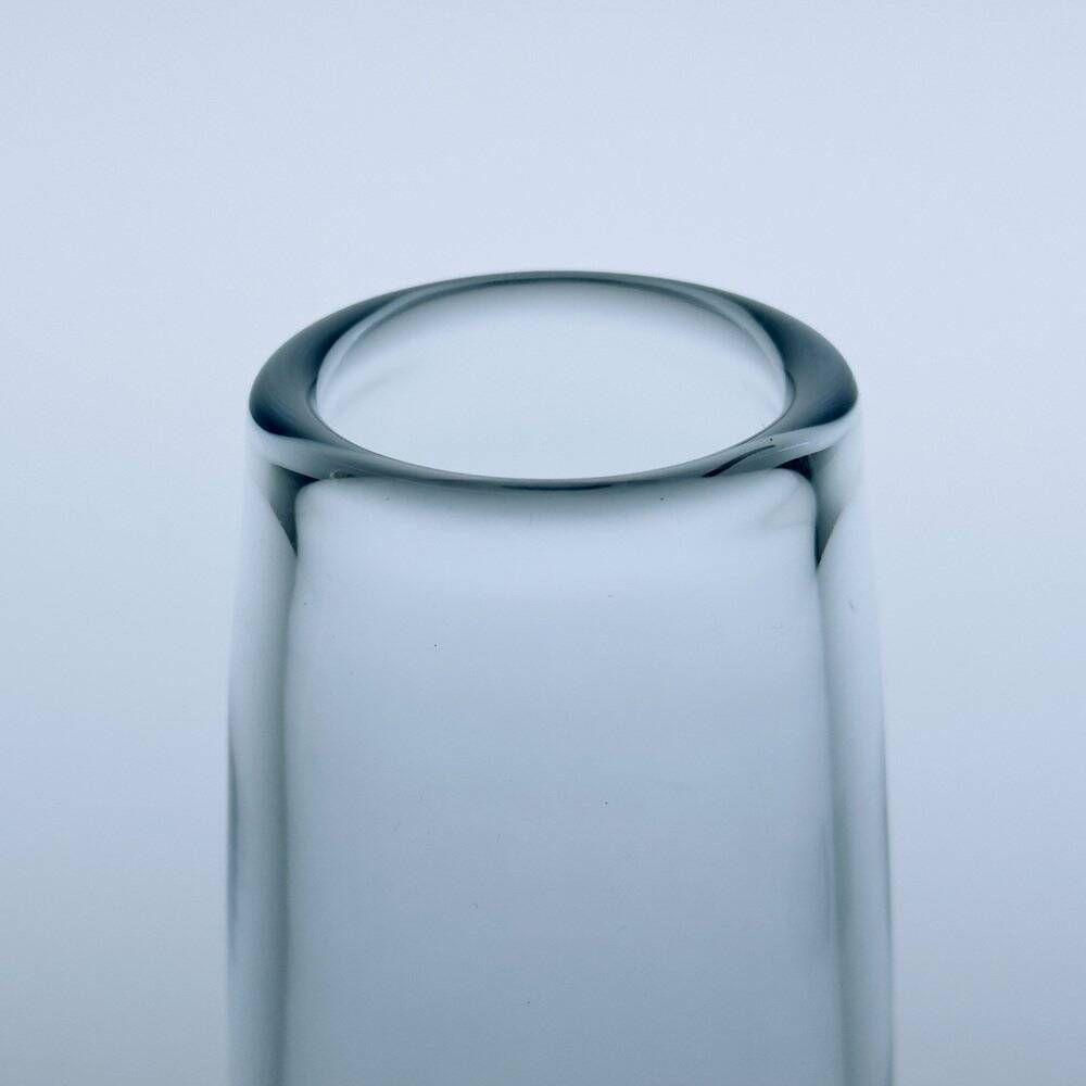Original blue glass vase by Per Lütken for Holmegaard, Denmark, 1960s.