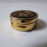 Gold metal pill box