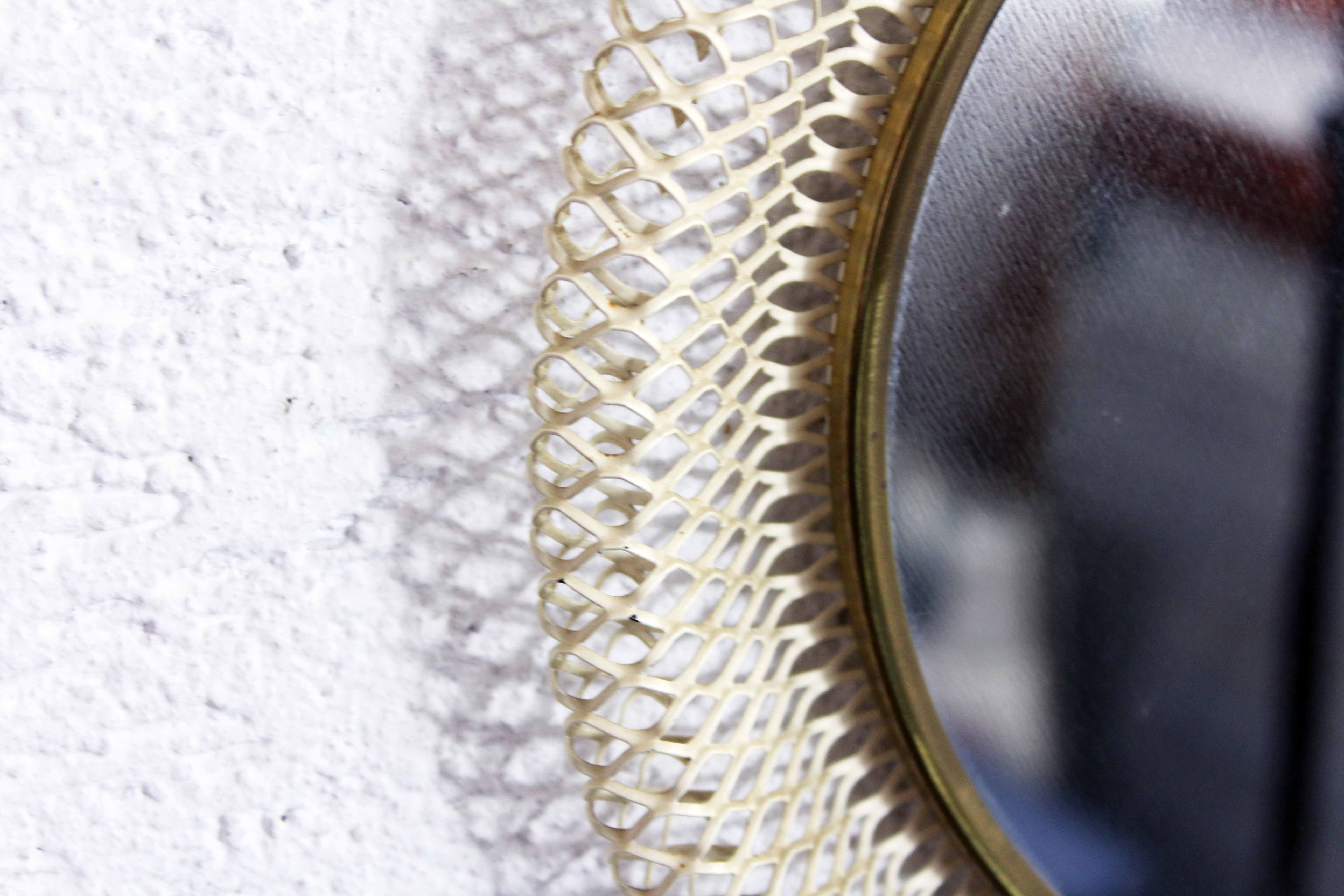 Round metal mirror 1950