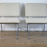 Pair of 60s heaters, steel and wool, France