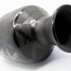 Vintage handmade vase from Romania in black ceramic