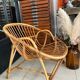 Vintage adult rattan armchair basket