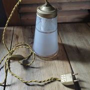 Walkman lamp lampshade in sandblasted glass art deco gilded old vintage