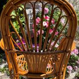Vintage rattan armchair