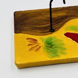 Square cheese board with knife Vallauris