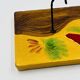 Square cheese board with knife Vallauris
