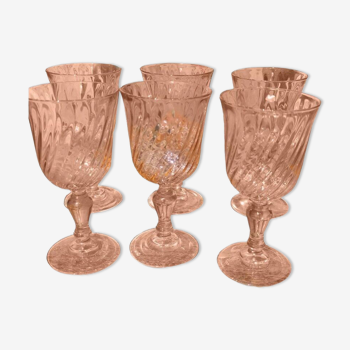 Water glasses rosaline d'arcoroc luminarc roses