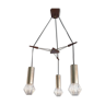 3-lamp suspension design mid century 1970s