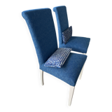 Set of 4 Calligaris chairs with Designers Guild covers.