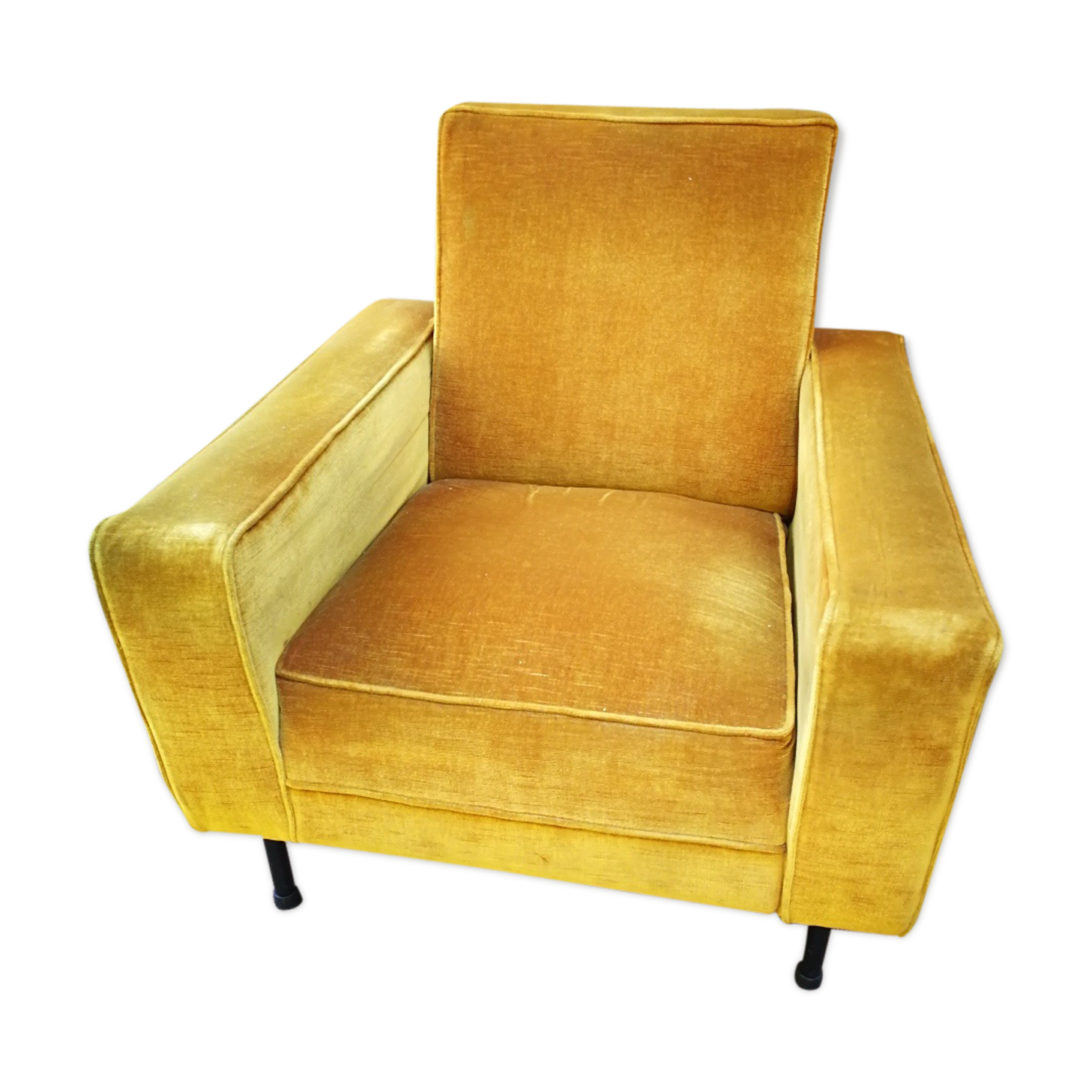 Armchair velvet years 50/60