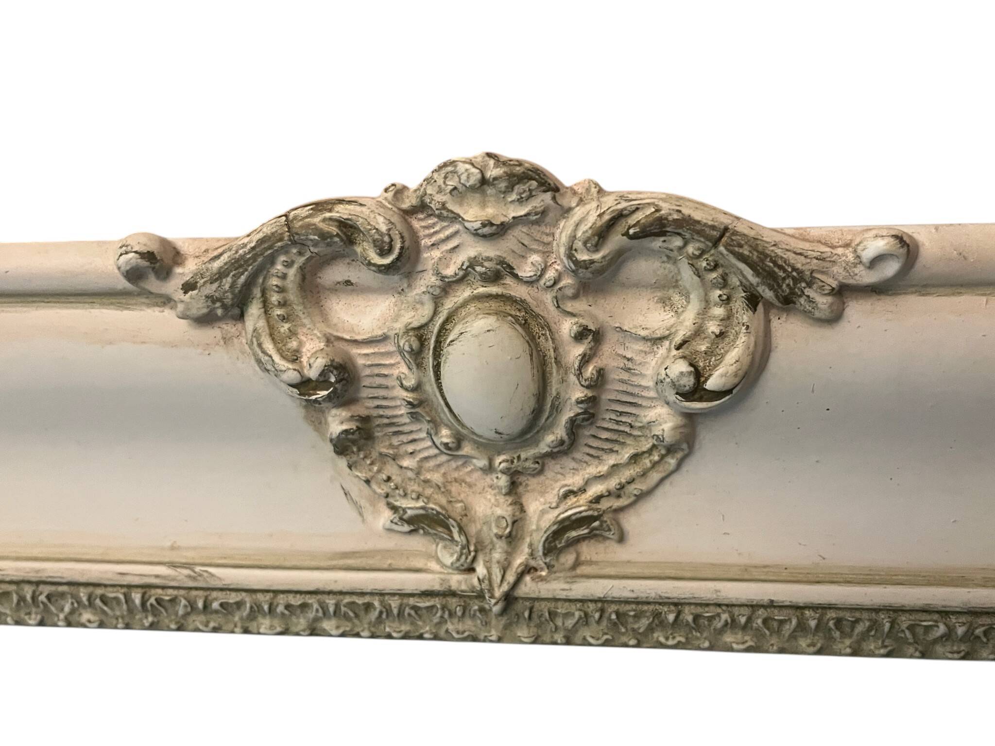 Large patinated wooden wall mirror Restoration 19th century