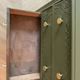 Art Deco chest of drawers - woody green - gold handles