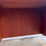 Vintage teak desk: double sided