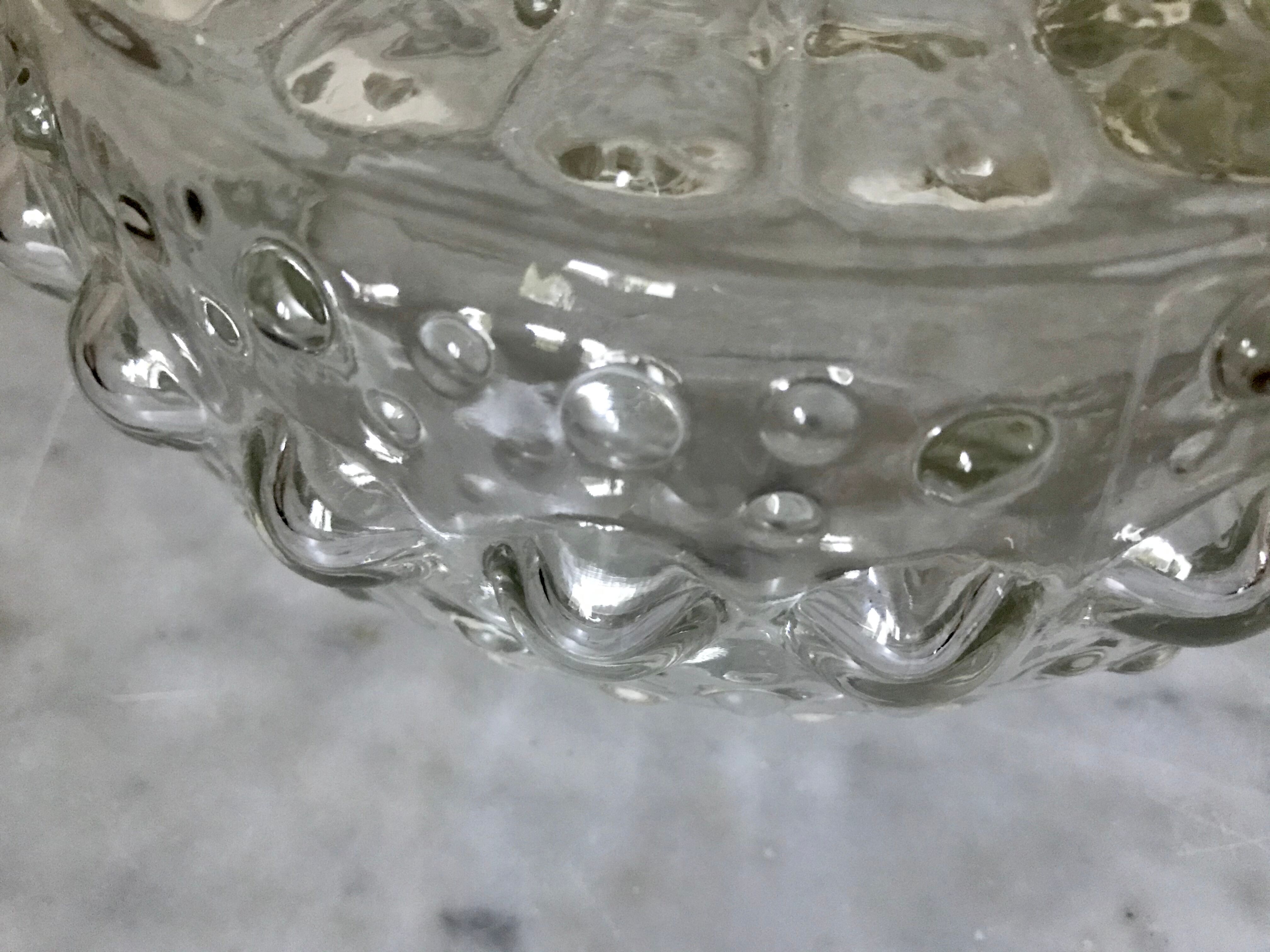 Glass ceiling light circa 1960