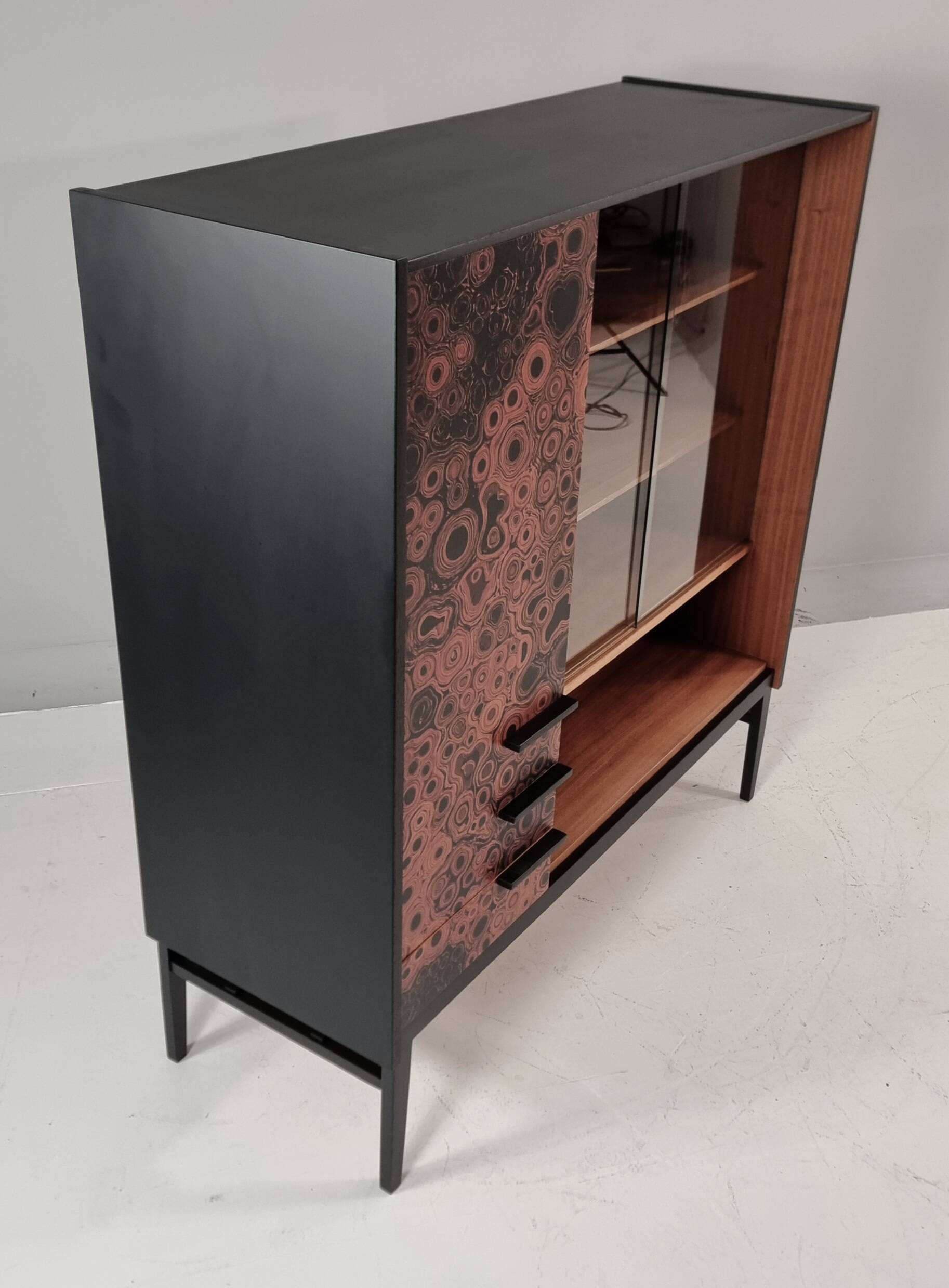 Vintage Brown Display Cabinet, 1970s