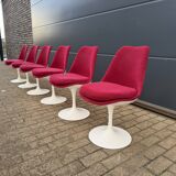 6 original vintage Knoll Tulip chairs by Eero Saarinen
