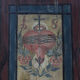 Rustic Farmhouse Folk Art Painted Bridal Cabinet 1844