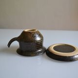 1970s ceramic cup and saucer signed