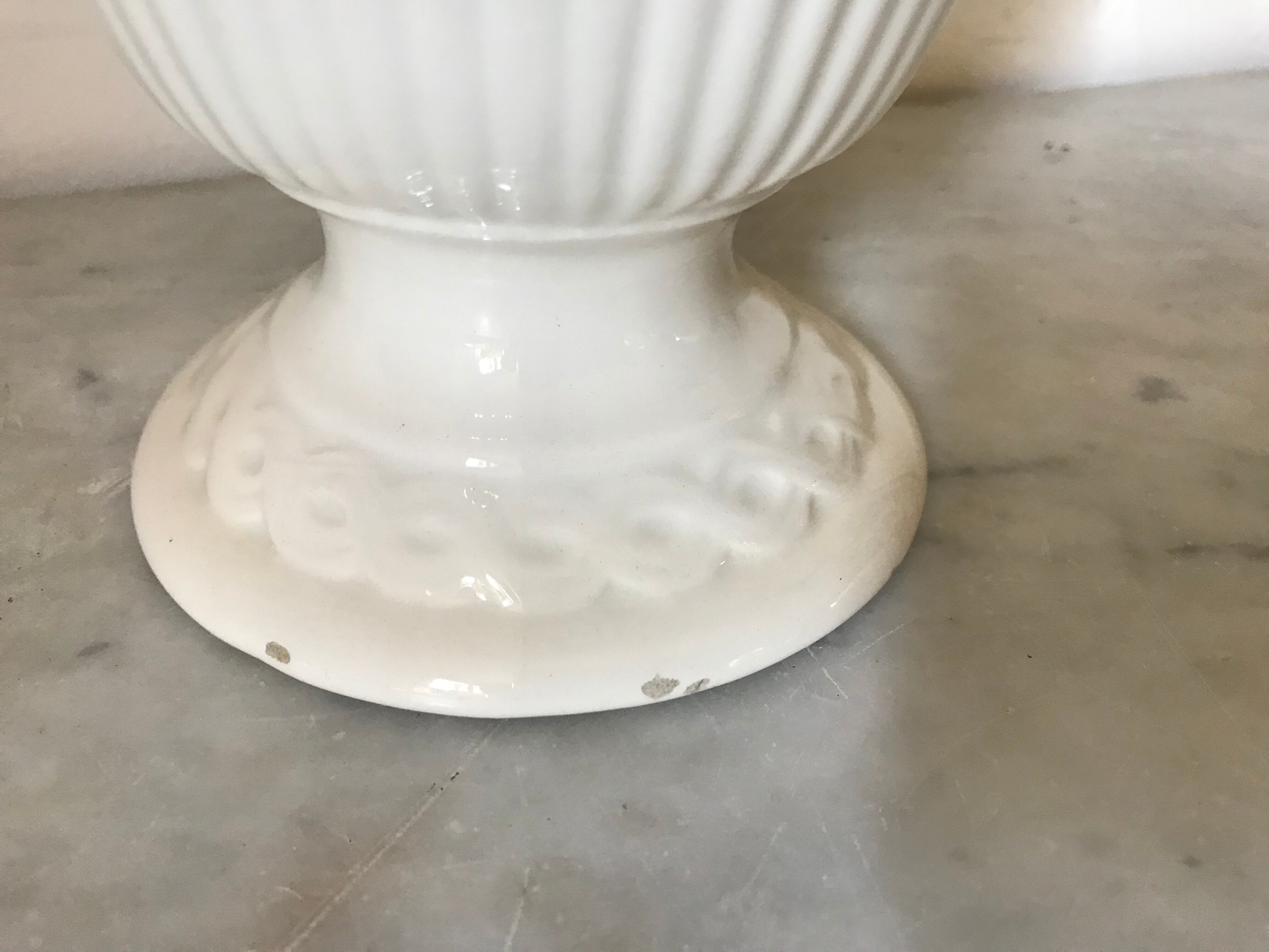 Gien enamel ceramic pitcher