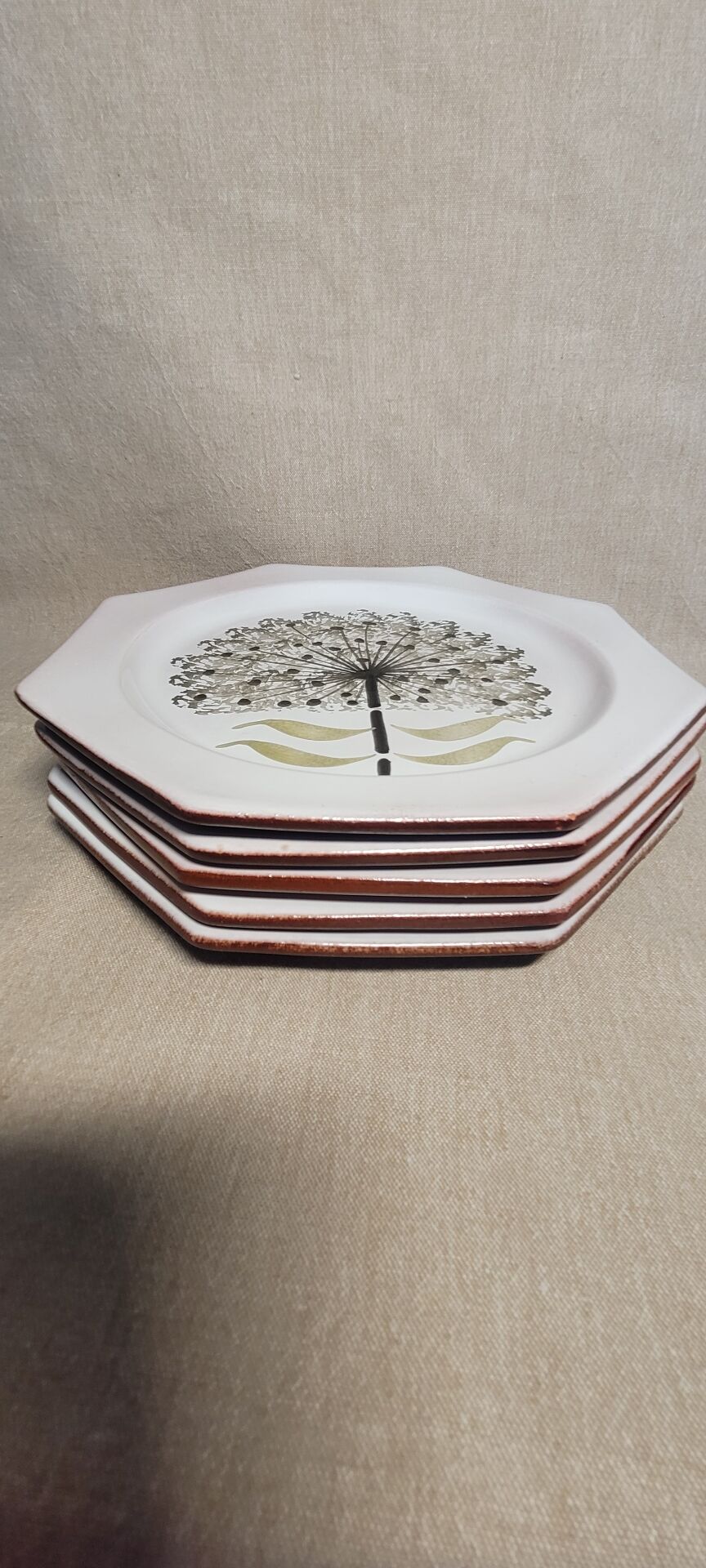 Set of 5 plates Abbey N D du Bec