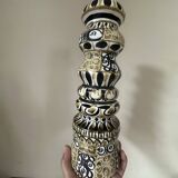 Large André Hourellou Quimper vintage candle holder