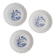 Set of 3 Digoin Sarreguemines Paradis dessert plates