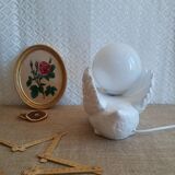 Vintage opaline globe bedside swan lamp