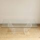 Glass and plexiglass coffee table - David Lange