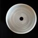 pendant lamp/lampshade/art deco in white opaline/gold lines