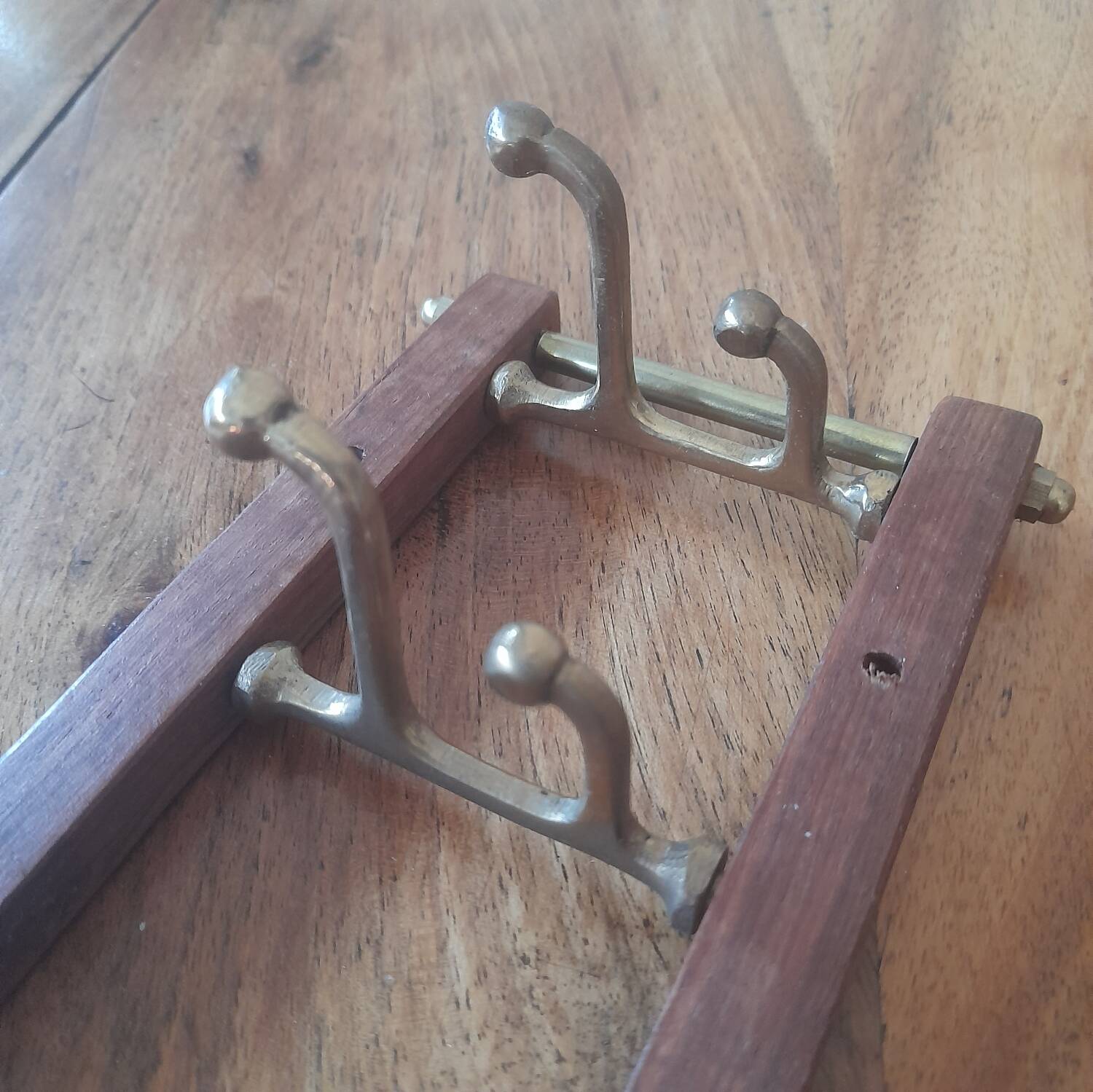 Brass coat hooks