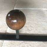 Vintage wood and metal coatrack