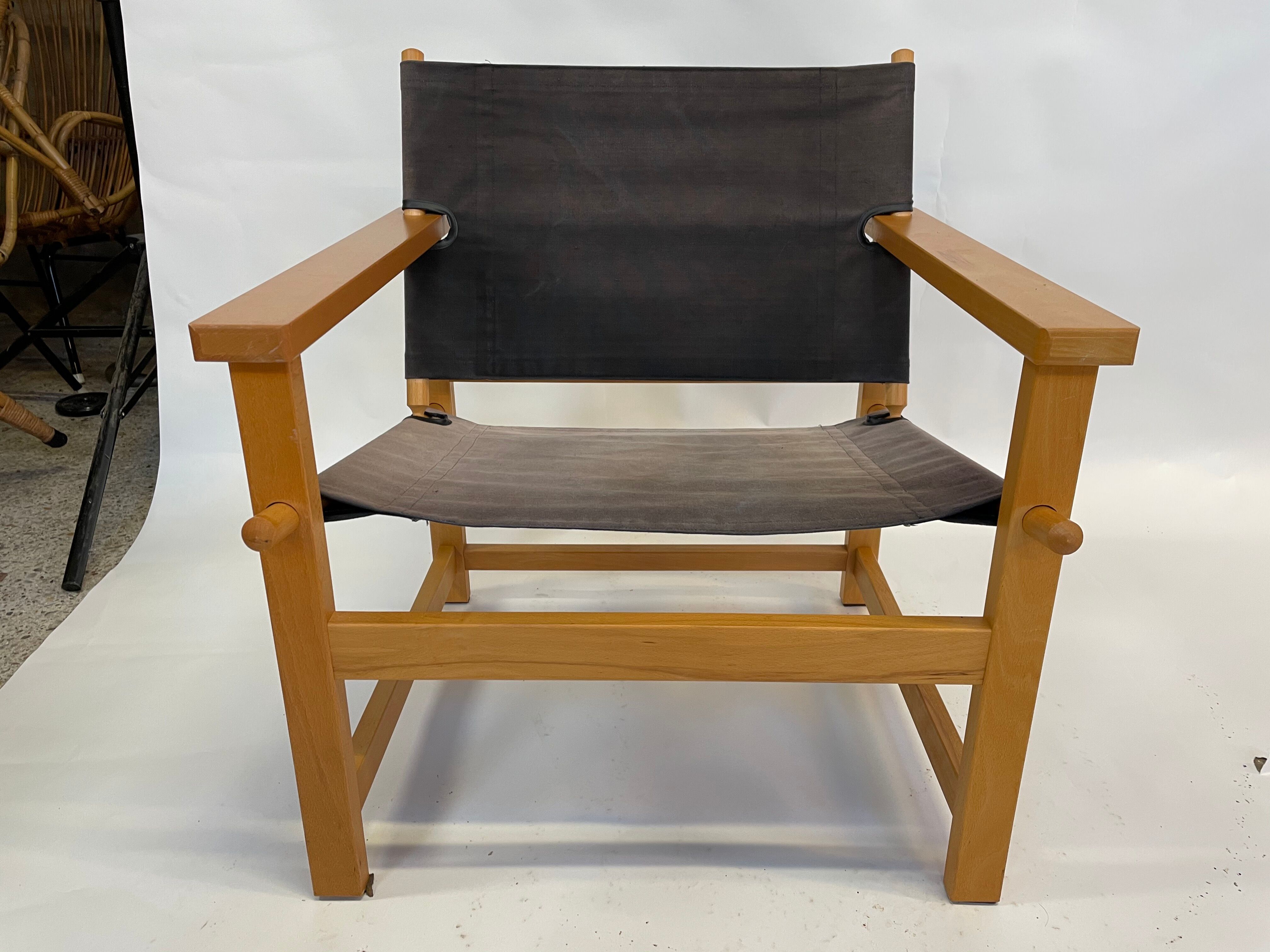 Vintage Safari Chair 1980s Hyllinge Møbler Denmark