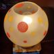 Art Deco night light in marble and enamelled glass from the 1930s.
