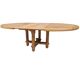 Large vintage Victorine table in light oak, Guillerme et Chambron