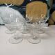 Set of 5 engraved champagne glasses from the 50s