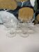Set of 5 engraved champagne glasses from the 50s