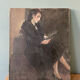 Old painting, portrait of a seated woman