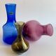 Midcentury Modern glass vases set of 3, Finland 1960s