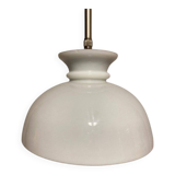 Lámpara colgante de vidrio opalino para encimera reciclada de pantalla de vidrio vintage, años 50