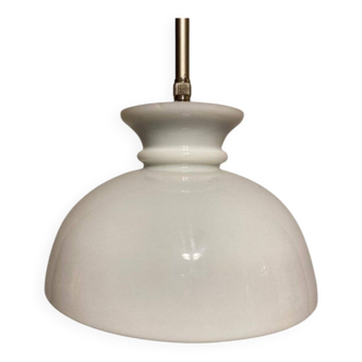 Opal-colored glass lamp for recirculating vintage glass screens, years 50