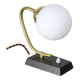 Mid-century Table Lamp in Brass & Opaline