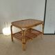 Vintage coffee table / side table in rattan and bamboo – 1960s
