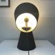 Sculptural black table lamp – Italian design spirit / Habitat