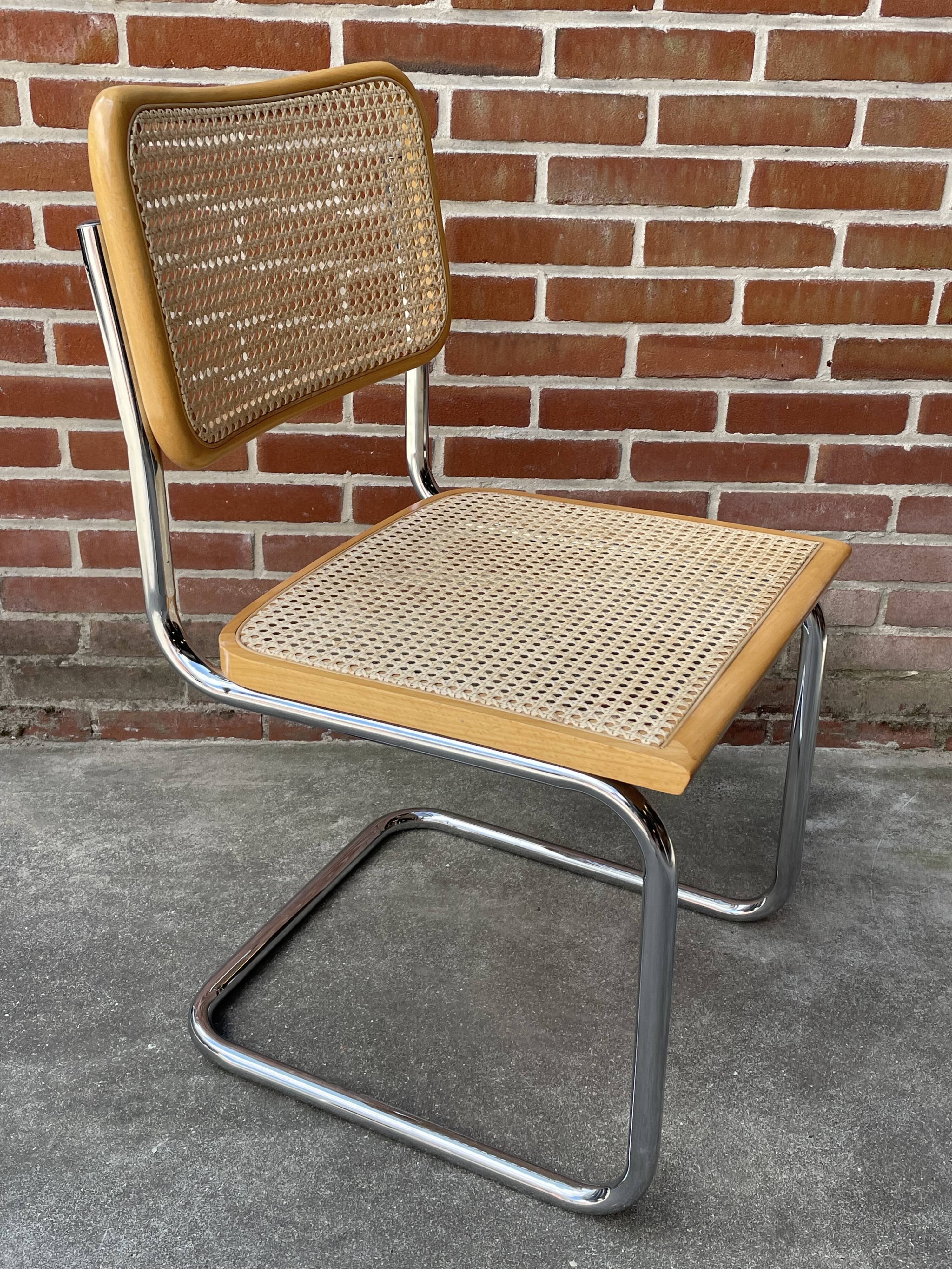 Cesca design chair model b32 in chrome