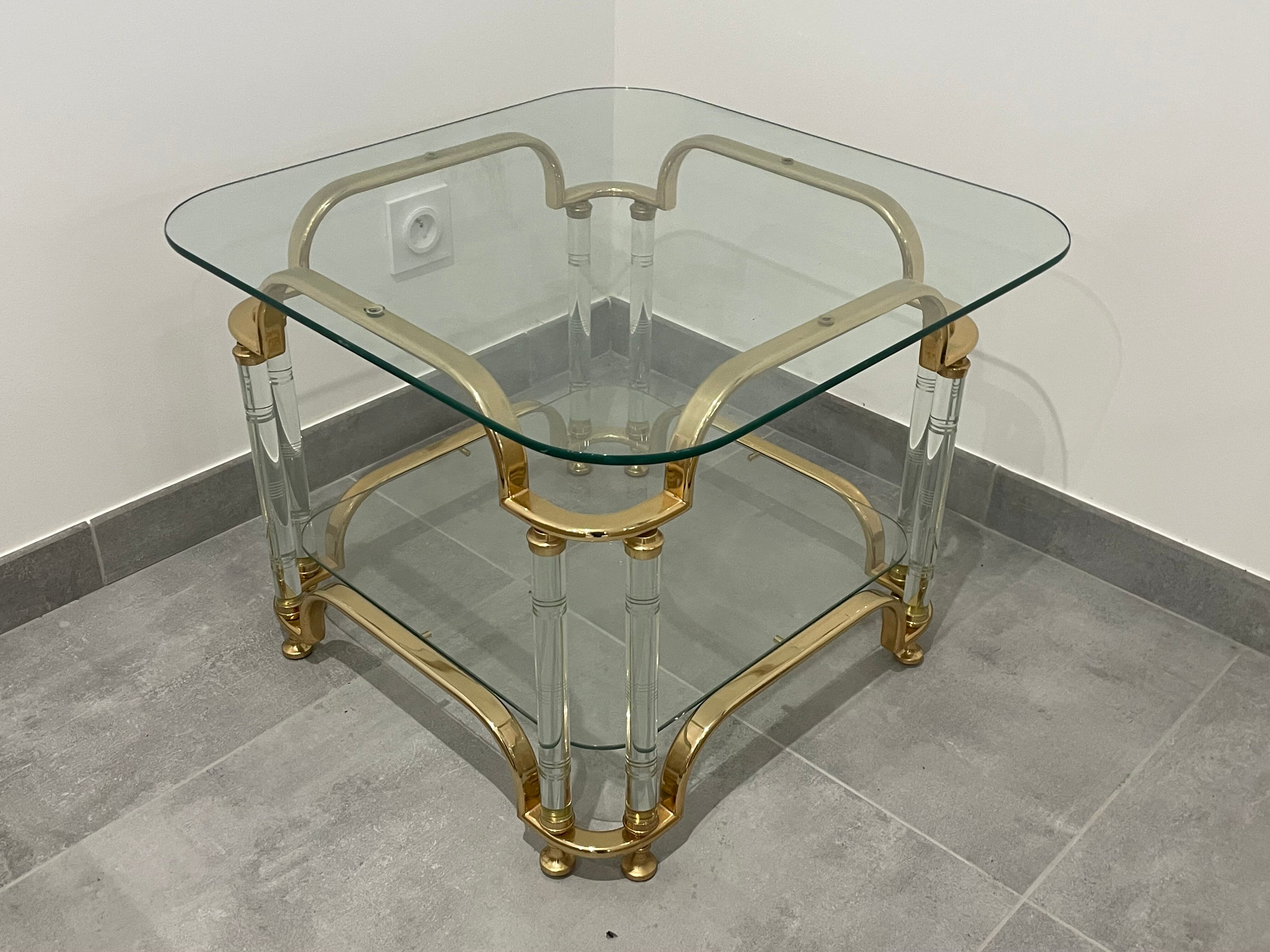 Coffee table Hollywood Regency, Italian of the 70s