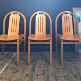 3 chaises Baumann modèle Argos, meubles sièges anciens