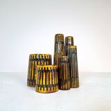 Collection of 6 Ceramic Vases and a Upsala Ekeby Nevada Tray 1962