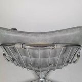 Vintage chrome swivel armchair